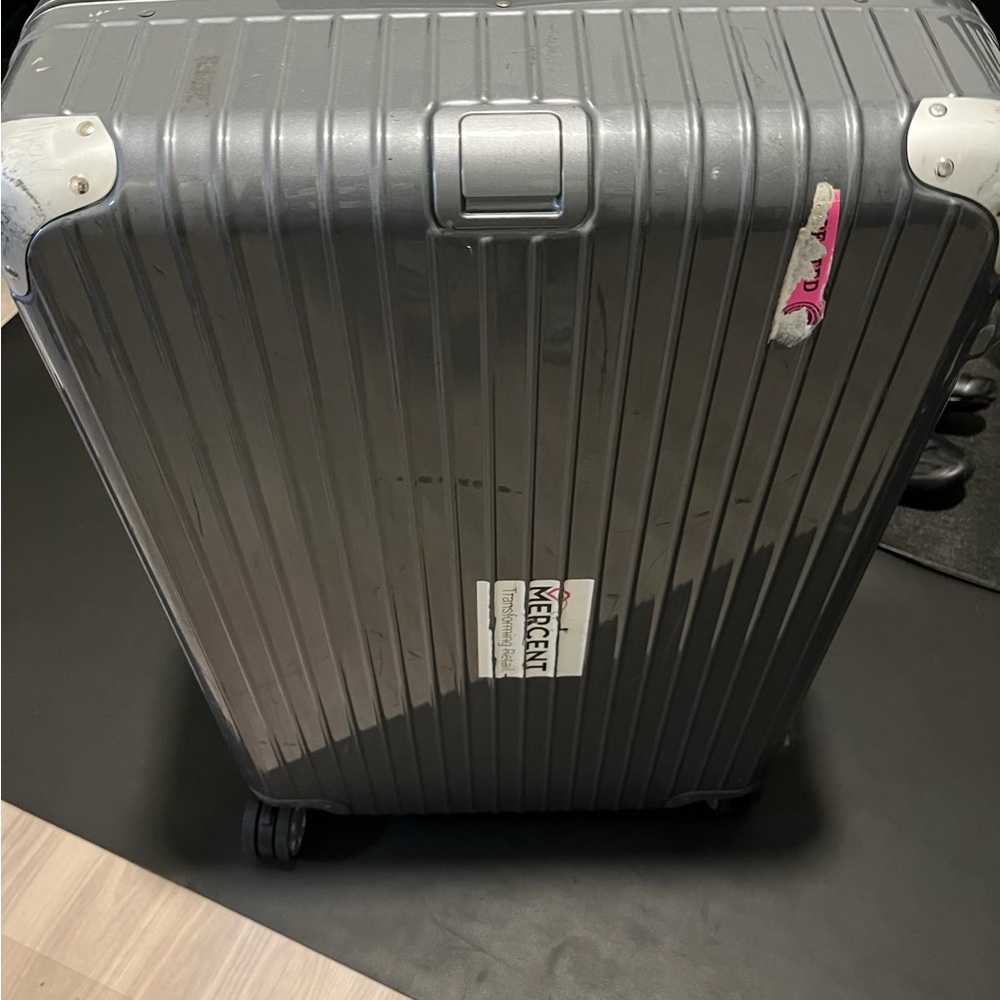 RIMOWA Metallic Gray Rolling check in Suitcase - Picture 2 of 5